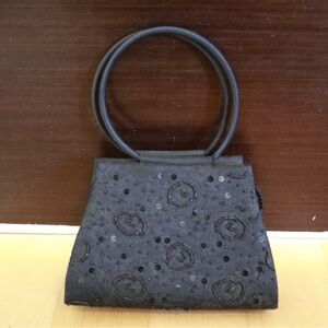 Jessica McClintock Black Beaded Clutch